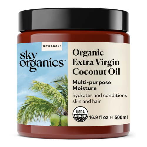 Sky Organics Organic Extra Virgin Coconut Oil, 16.9 fl oz, nipple butter