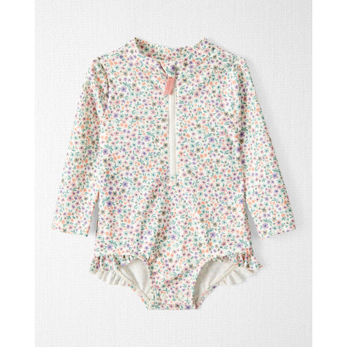 Baby Girl Recycled Ruffle Swimsuit - Little Planet | Carter's