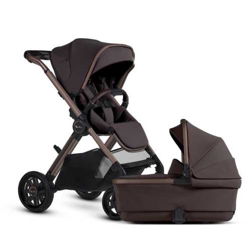 Silver Cross Reef 2 Multi-terrain Modular Stroller + Bassinet Bundle - Ganache