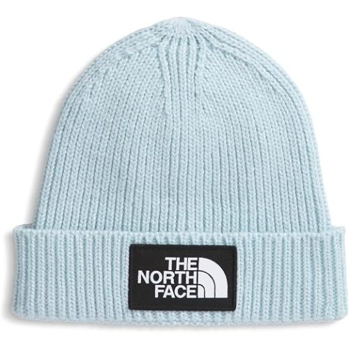 The North Face Kids' Baby Logo Box Beanie | Woven Logo Patch, Cuffed Design, Sustainable Fabric