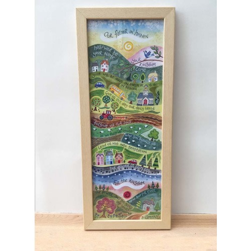 The Lord's Prayer Framed Slimline Print - Ben and Hannah Dunnett USA