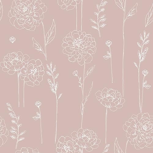 RoomMates RMK12688PLW Pink Maisey Peel and Stick Wallpaper