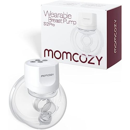 Momcozy Hands-Free Breast Pump S12 Pro Wearable, Double Wireless Pump with Comfortable DoubleFit Flange, 3 Modes & 9 Levels Electric Pump Portable, 24mm, 1 Pack