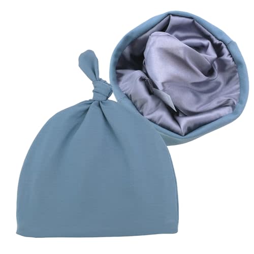 Silky Satin Lined Newborn Hat Hair Care Knot Beanie Hats for Infant Baby Boys Girls Caps 0-6 Months