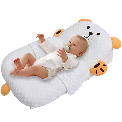 2026 Baby Lounger for Newborn, Baby Lounger for Home and Travel, DIY Breathable Soft Cotton Infant Lounger, Newborn Babies Essentials Gifts