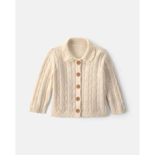 Baby Girl Fair Isle Cardigan Sweater - Cream - OshKosh B'gosh | Carter's
