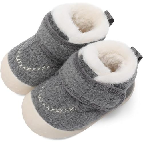 Baby Booties Girl Boy Warm Fleece Boots Infant Warm House Slippers