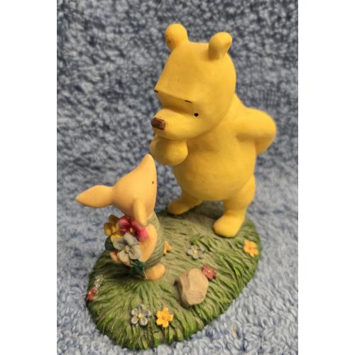 Vintage 1990s The Disney Store 'Winnie The Pooh & Piglet' Figurine A.A. Milne Ole Bear