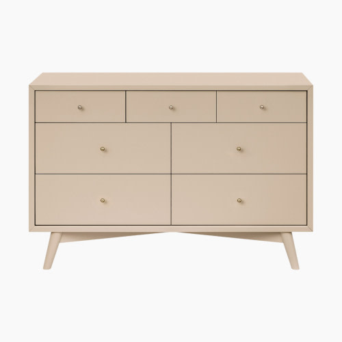 babyletto Palma 7-Drawer Double Dresser - Taupe