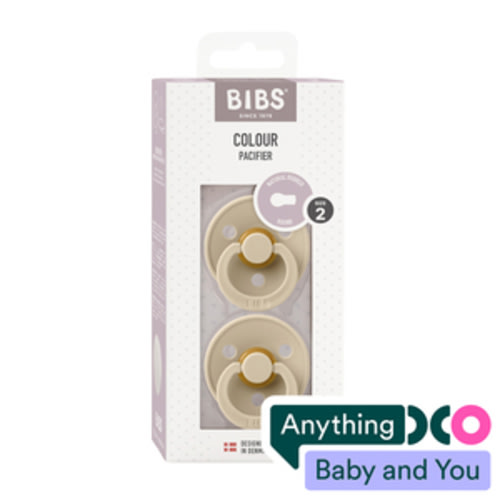 Bibs Colour Pacifier Vanilla Size 2 2 Pack