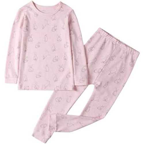 Owlivia 100% Organic Cotton Baby Long Sleeve Pajama Sets, Toddler Boy Girl 2-Piece Sleepwear