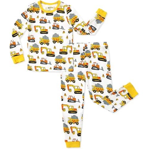 PATPAT Bamboo Viscose Pajama Set for Toddlers with Improved Tensile Strength, Snug Fit Pjs Sleeper for Baby Boys Girls Kids