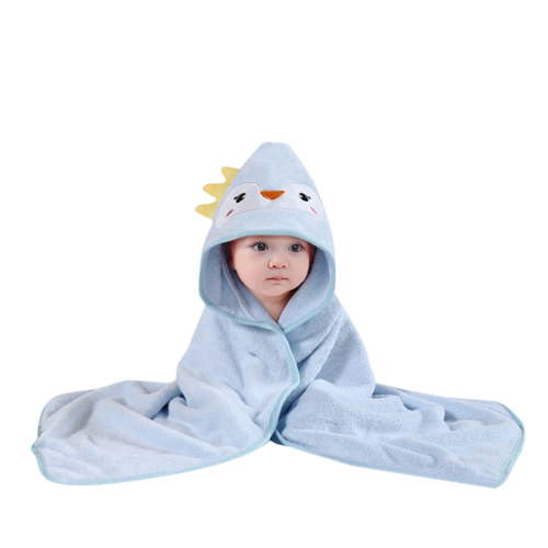 ZHUASHUM Baby Hooded Bath Towel Cartoon Bathrobe Baby Soft Coral Towel For Boy Girl Shower