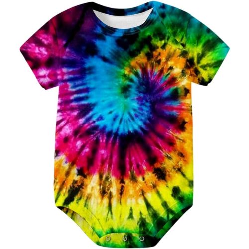 rrhss Newborn Baby Tie Dye Clothes Infant One Piece Bodysuit Romper Baby Girls Boys Outfits