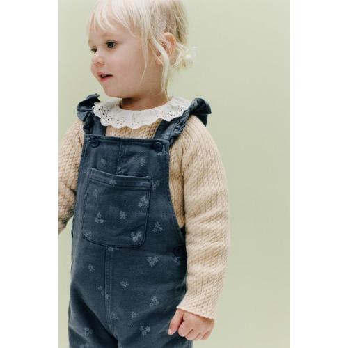 FLORAL TWILL OVERALLS - Blue marl | ZARA United States