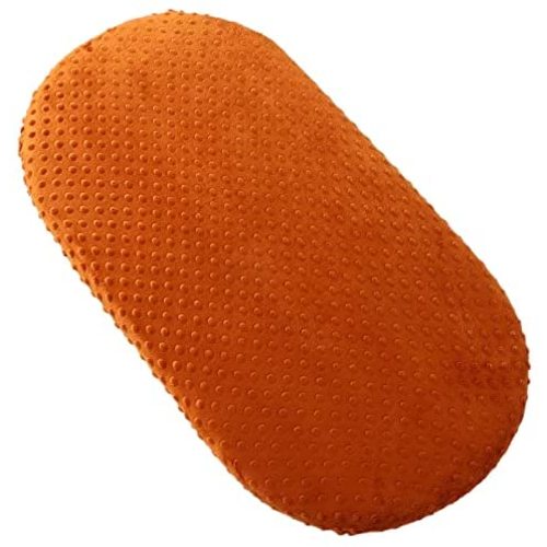 Minky Baby Bassinet Sheet Soft, Breathable and Stretchy Fitted Set Cradle Sheets for Bassinet Pad/Mattress, for Baby Boy and Baby Girl (Pumpkin Spice)