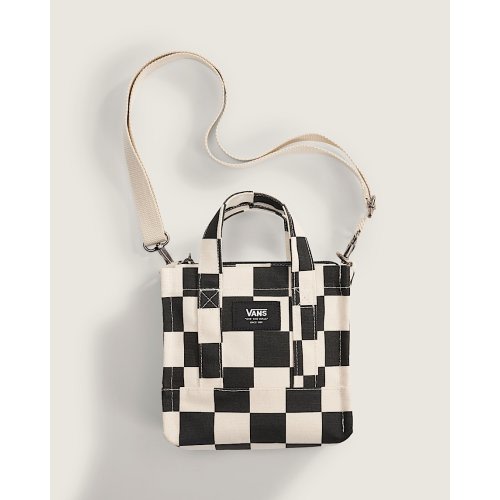 Lil Pergs Checkerboard Tote Bag in Antique White / Black | Vans