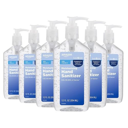 Amazon Basic Care - Original Hand Sanitizer 62%, 12 fl oz (Pack of 6) - 12 Fl Oz (Pack of 6)