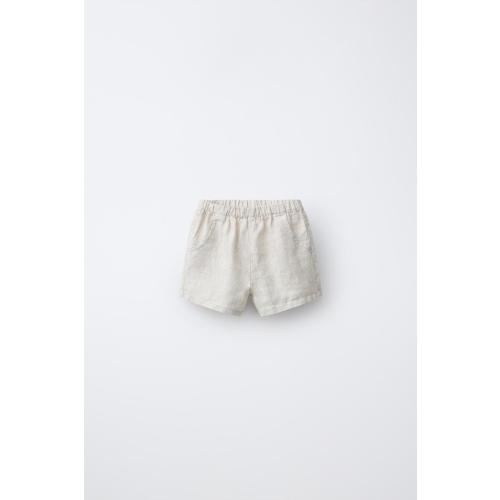 100% LINEN SHORTS - Light beige | ZARA United States