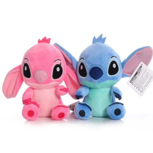 Stitch and Angels Plush Toy Stuffed Animal Set approx 6.5" tall, 2 pc Set