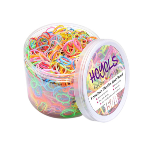 HOYOLS Baby Hair Ties Hair Rubber Bands for Toddler Infants Kids Girls Thin Small Hair Elastics TPU 1500 Piece Pack
