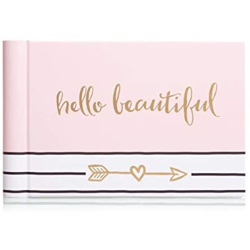 Pearhead Hello Beautiful Brag Book, A Perfect Gift for Expecting Parents, or Addition to Baby Registry, Pink - Pink Hello Beautiful Brag Book