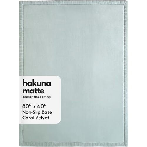 Hakuna Matte CloudSoft Baby Play Mat for Floor 60" x 80" Green