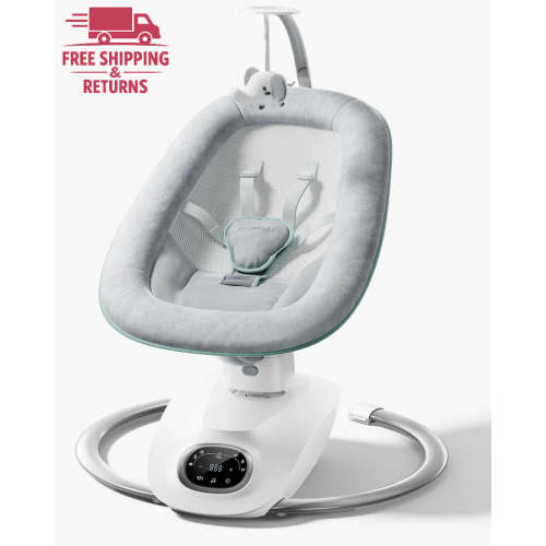 Momcozy CocoSway 3D-Motion Electric Baby Swing | 180°Rotatable Seat