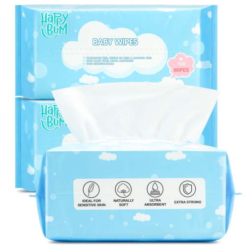 Baby Dry Wipes for Sensitive Skin, Plant-Based, Hypoallergenic, Biodegradable, 300 Counts
