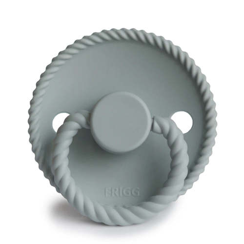 FRIGG Round Pacifier - Rope Silicone Size 1 - French Gray