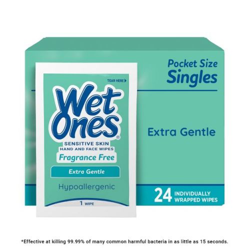 Wet Ones Sensitive Hand Wipes - Unscented - 24ct: Trial Size