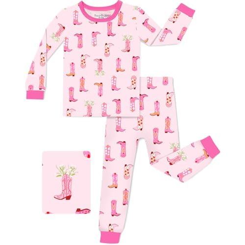 Bamboo Viscose Toddler Girls Kids Pajamas Unicorn Mermaid Pjs Long Sleeve Snug fit 12M-8Y 2pcs Soft Jammies