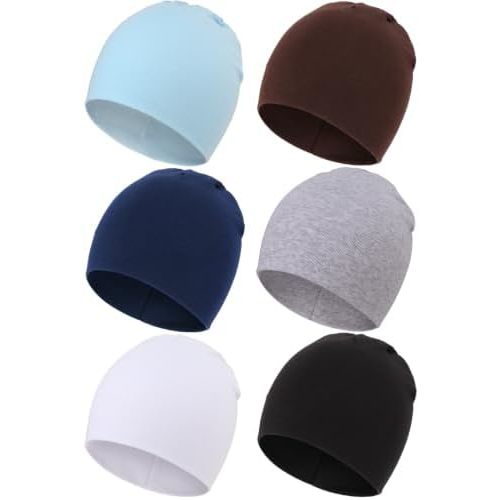 DRESHOW BQUBO 6 Pack Baby Hats for Boys Girls Unisex Preemie Hat Soft Knit Cap Nursery Beanie for Newborn Infant Toddler Kid
