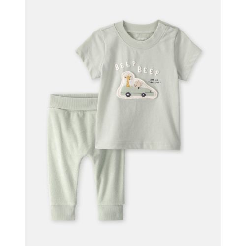 Baby 2-Piece Road Trip Graphic Tee & Pant Set - Green | Carter's