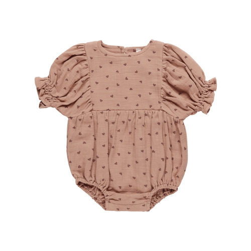 Organic Cosette Romper, Hearts