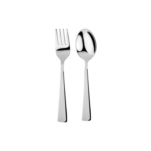 Ahimsa 2pc Utensil Stainless Steel Kids' Flatware Set with Fork and Spoon - Classic