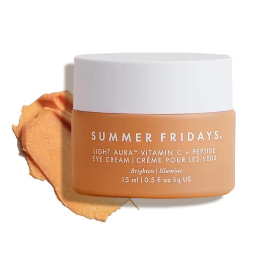 Summer Fridays Light Aura Vitamin C + Peptide Eye Cream - Brightening Eye Cream with an Illuminating and Hydrating Formula (0.5 Fl Oz)