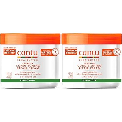 Cantu Leave-In Conditioning Repair Cream with Shea Butter, 16 oz (Pack of 2)