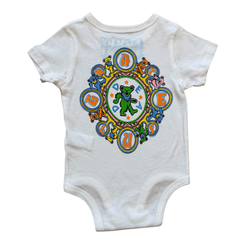 Grateful Dead Kaleidoscope Bears Onesie - White