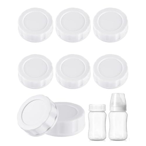 8Pack Baby Bottle Caps for Evenflo Wide Neck Baby Bottle 5oz/6oz/9oz, Travel and Storage Bottle Lids Replacement for Pigeon MAM Wide Neck Bottle, Soft & Safe Bottle Lid