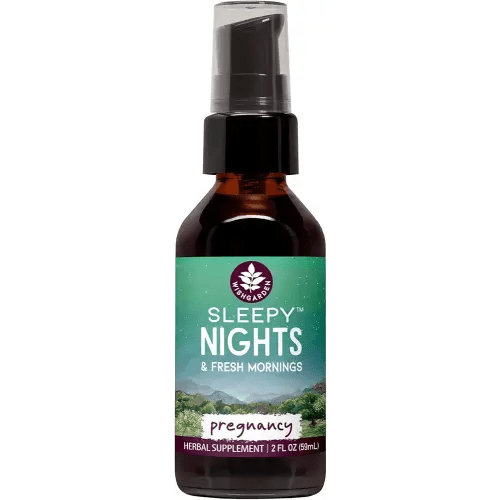 WishGarden Herbs Sleepy Nights for Pregnancy - Plant-Based Herbal Sleep Aid Safe for Pregnant Moms, Organic Sleep Tincture with Chamomile & Scullcap Supports Restful Sleep Without Melatonin, 2oz