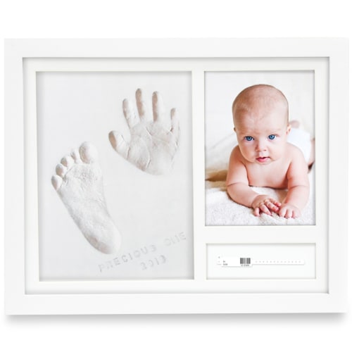 Baby Handprint & Footprint & Hospital Bracelet Keepsake Frame