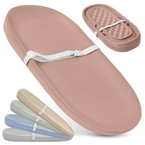 Jool Baby Waterproof Baby Changing Pad - Easy to Clean, Lightweight & Portable - Large Foam Cushion for Comfort (Rose)