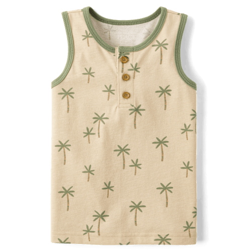 Baby And Toddler Boys USA Tank Top - Tan