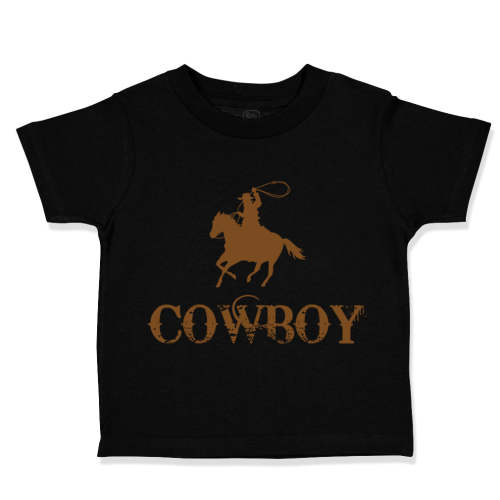 Cute Rascals Cute Toddler Clothes Cowboy Western A Toddler Shirt Baby Clothes Cotton - Baby 18 Months / Black