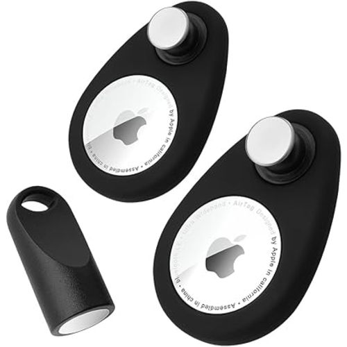 Airtag Holder for Kids Baby Toddler Child Hidden 2 Pack GPS Tracker Case, Anti-Removal Airtag Silicone Case with Safety Pins, Suitable for Children, Elderly, Pets, Backpack, Luggage