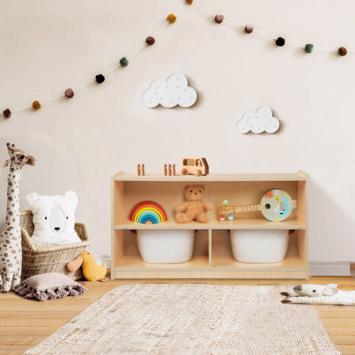 Isabelle & Max™ Alesso 2-Shelf Montessori Shelf Toy Organizers and Storage for Kids 23.6'' H X 44.8'' W | Wayfair