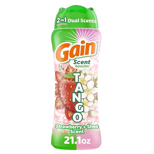 Gain Tango 2-in-1 Laundry Scent Booster Beads, Strawberry and Shea Scent, 21.1 oz, Laundry Beads with Dual Scents Plus All Day Freshness