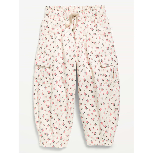 Pull-On Barrel-Leg Cargo Pants for Toddler Girls