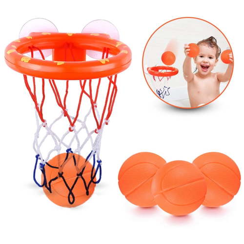 VATENIC Baby Bath Toys Water Toys，Kids Bathtub Basketball Hoop Water Play Set for Baby Girl Boy + 3 Balls Included